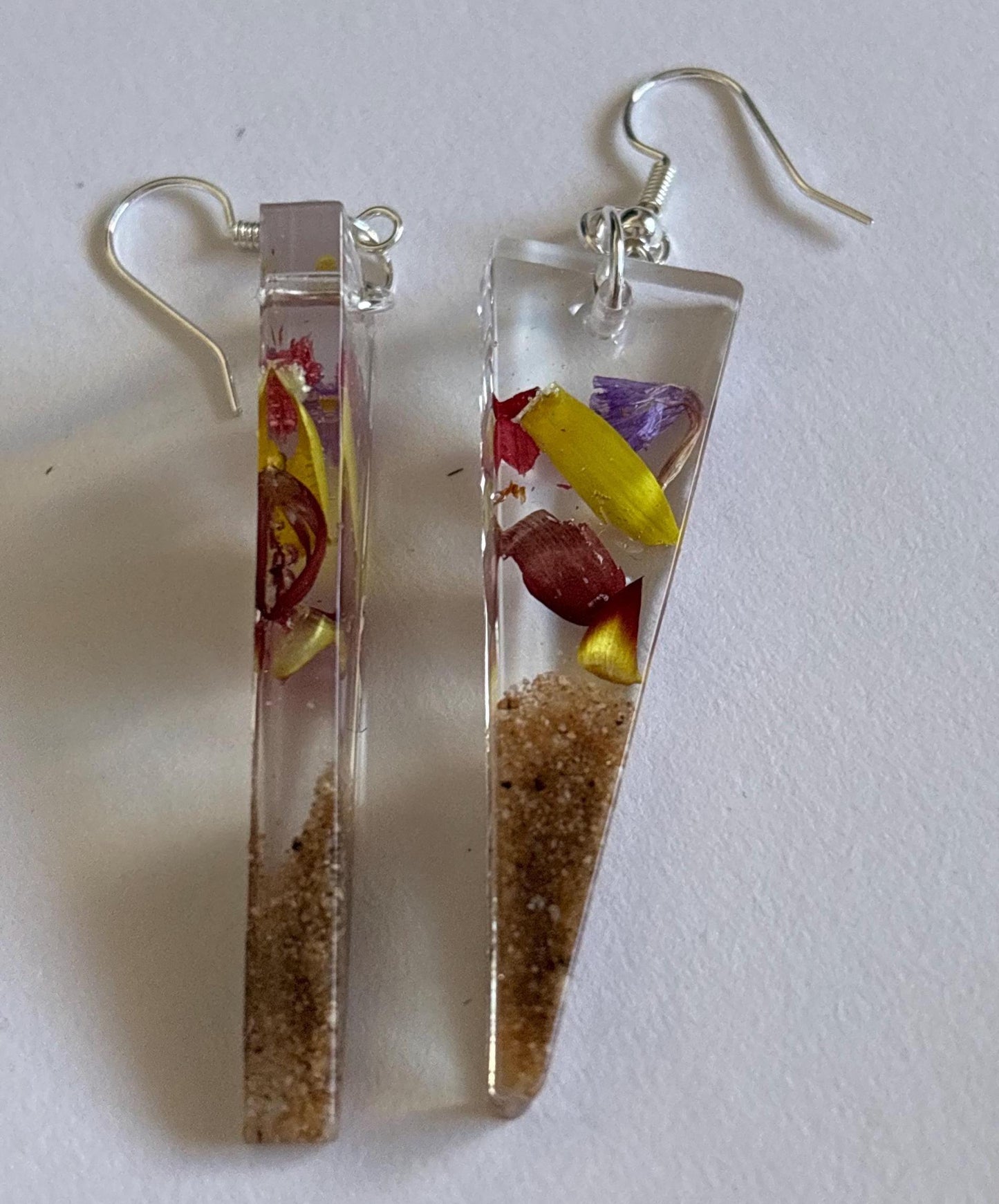 Mojave Desert Preserved Resin Earrings – Handmade Southwest Jewelry