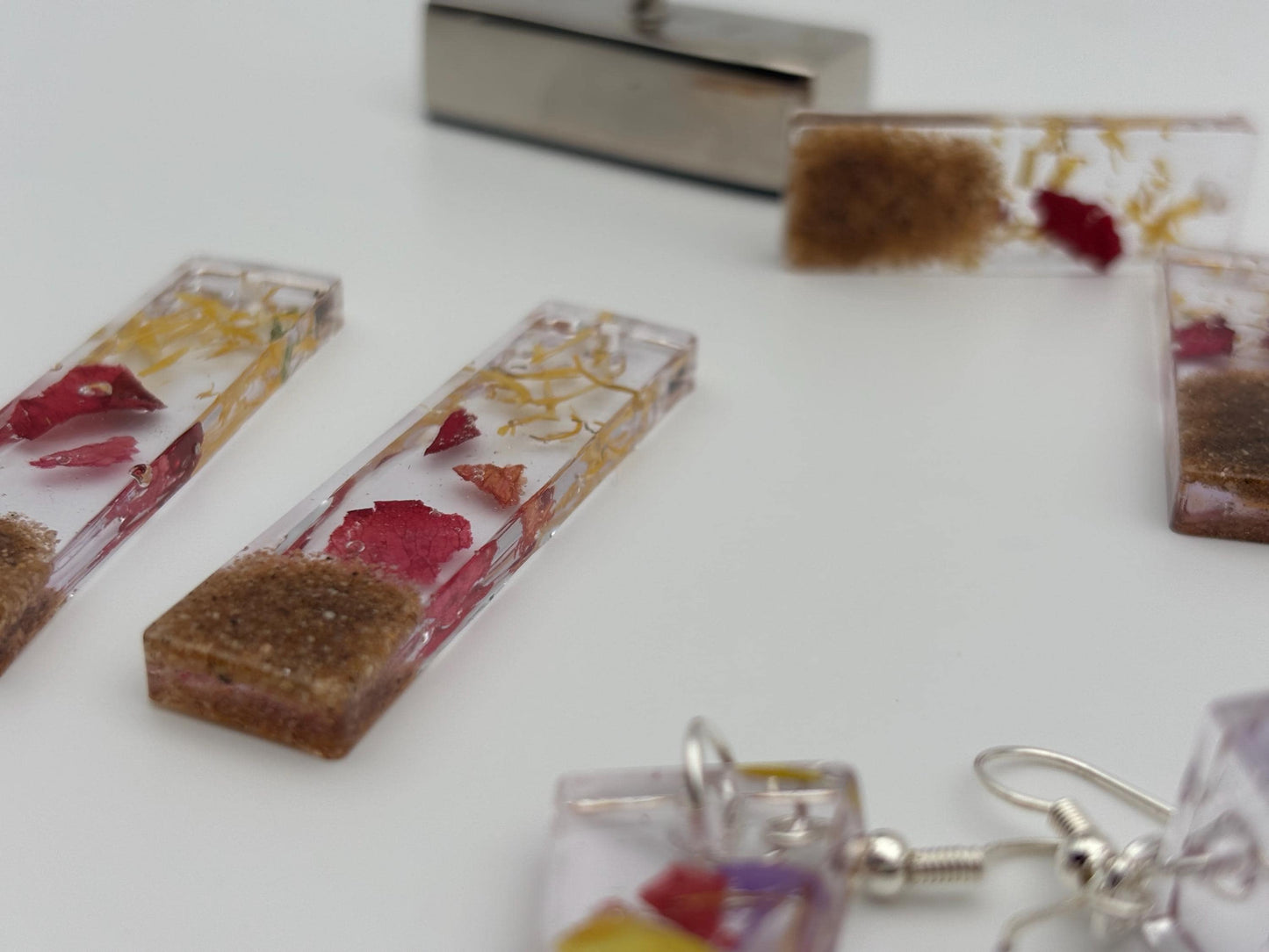 Mojave Desert Preserved Resin Earrings – Handmade Southwest Jewelry