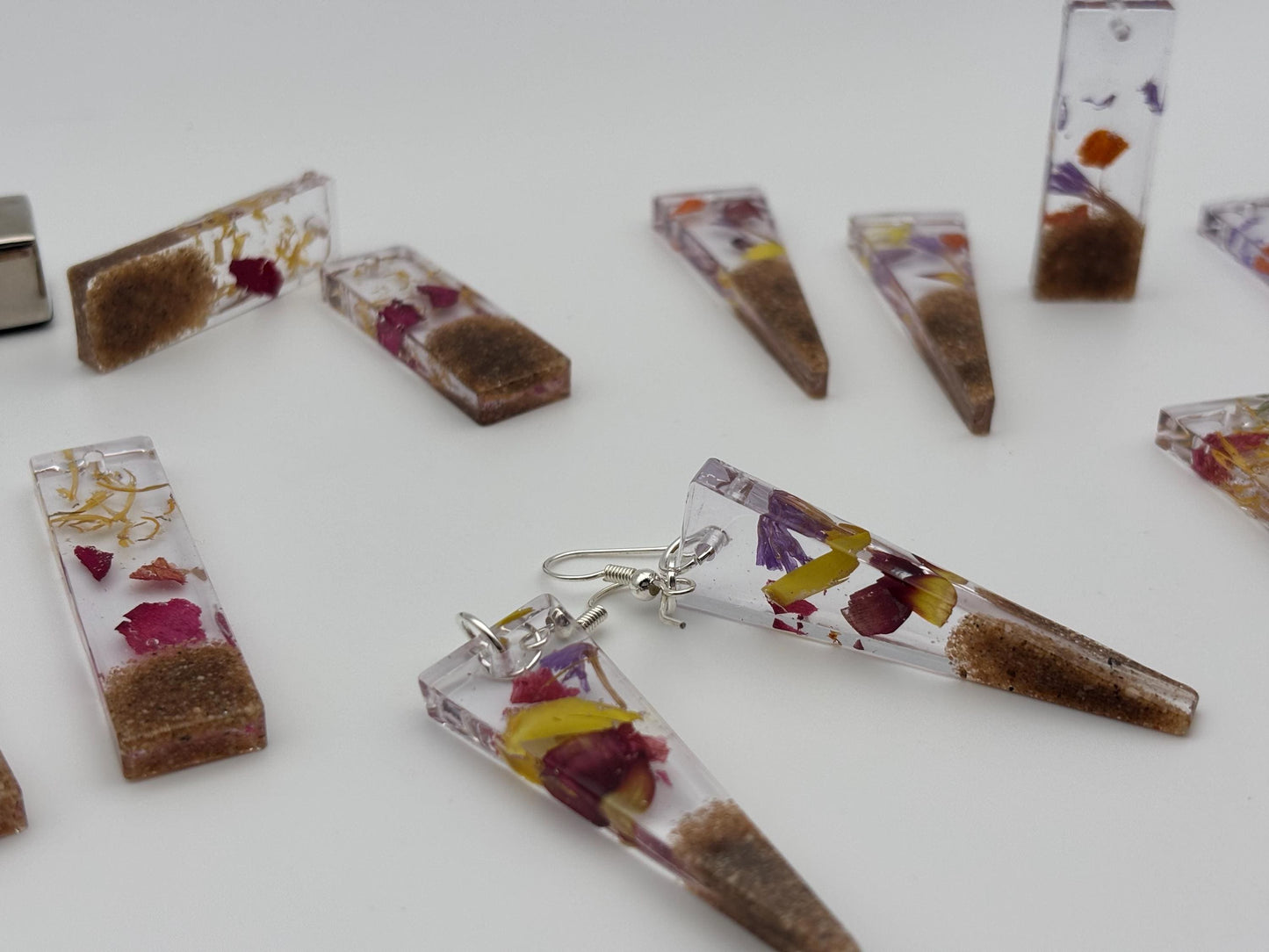 Mojave Desert Preserved Resin Earrings – Handmade Southwest Jewelry
